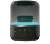 Altavoz Inalámbrico Portátil 360 Grados Hd Estéreo Tws, 8w, Show Led Lumínico, Puerto Usb Jack 35mm Tarjeta Tf Promate Glitz Negro