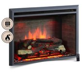 Chimenea Eléctrica Balderia Calida 30" | Chimenea Empotrable Con Calefacción 2000w | Negro