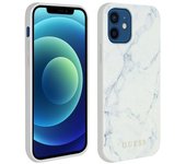 Funda Iphone 12 / 12 Pro Efecto Mármol De Guess - Blanco