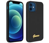 Funda Iphone 12 Mini Guess Silicone Series Flexible - Negro