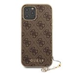 Funda Guess En Silicona Diseño 4g Con Charm Para Iphone 12 | 12 Pro Color Marrón