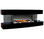 Chemin'arte Chimenea Eléctrica De Diseño Negro 2000w - Lounge Noire