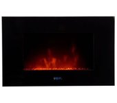 Chemin Arte 043 Chimenea Eléctrica De Pared Con Leds De Colores, Negra