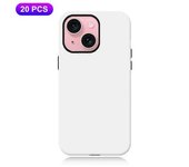 Paquete De 20 Unidades De Carcasas Para Iphone 15 Plus De Tpu Y Pc, Carcasas Para Teléfono Con Prensa Térmica Imprimibles En Blanco