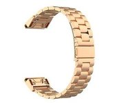 Correa Para Garmin Fenix5/forerunner935/garmin Approach S60 Correa De Reloj De Liberación Rápida De Metal De Acero Inoxidable Con 3 Cuentas Oro Rosa