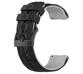 Correa Para Suunto 9 Baro 24 Mm Correa De Reloj De Silicona De Colores Mixtos Negro-gris Yemaesre