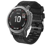 Correa Para Garmin Fenix ​​​​7/6 Pro/5 Plus Correa De Reloj De Cuero De Silicona De 22 Mm Negro Yemaesre