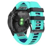 Correa Para Garmin Descent Mk2 26 Mm Correa De Reloj De Silicona Verde Menta Y Azul Yemaesre