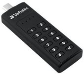 Verbatim Keypad Secure - Unidad Usb-c De 128 Gb Cifrada Con Un Teclado Integrado De Acceso - Negro