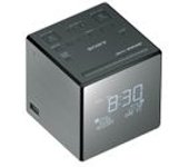 Sony Xdrc1dbp Radio Reloj Negro, Plata