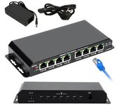 Extralink Kratos Gigabit Poe Switch 8-7 Puertos 24v/48v 60w Con Adaptador De Corriente 24v 2.5a