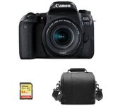 Canon Eos 77d Kit Ef-s 18-55mm F4-5.6 Is Stm + 64gb Sd Card + Camera Bag