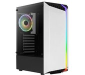 Aerocool Bionic V2, Caja Gaming Atx, Rgb, Cristal Templado, Ventilador Rgb 120mm, Blanco