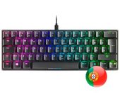 Mars Gaming Mkminirpt Negro, Teclado Mecánico Rgb, Ultra-compacto, Switch Rojo, Pt