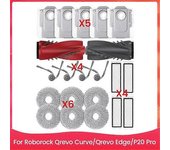 Para Qrevo Curve/qrevo Edge/p20 Pro Cepillos Laterales De Rodillos Filtro Hepa Paño De Mopa Bolsas De Polvo Piezas De Repuesto