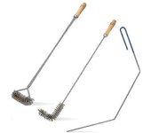 3 Herramientas De Limpieza Para Freidoras, De Acero Inoxidable, Con Cesta Para Freidora Y Cepillo De Aire.