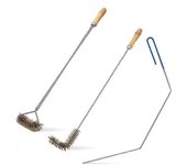 3 Herramientas De Limpieza Para Freidoras, De Acero Inoxidable, Con Cesta Para Freidora Y Cepillo De Aire.