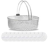 Air Fryer Basket Mesh Steamer Basket,air Fryer Crisping Basket With 200pcs Air Fryer Liners Air Fry