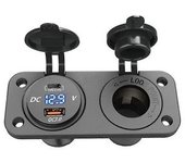 Puerto Usb Tipo C Y Qc3.0 De 12v Para Coche, Toma De Corriente, Puerto De Carga Compatible Con Barco Marino Para Coche, Usb C + (anuncios