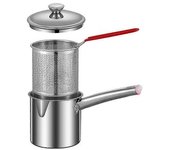 Olla Para Freidora, Olla Pequeña Para Freidora, Cestas Multiusos De Acero Inoxidable, Sartén Resistente Al Desgaste, Freidora, Olla Para Cocinar En