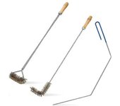 3 Herramientas De Limpieza Para Freidoras, De Acero Inoxidable, Con Cesta Para Freidora Y Cepillo De Aire.