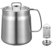 Olla De Acero Inoxidable Para Freír, 2 L, Gran Capacidad, Multifuncional, Con Filtro De Aceite, Olla Profunda