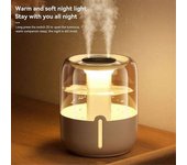 Humidificador De Gran Capacidad De 6,8 L, Usb, Silencioso, Para Dormitorio, Escritorio, Con Luz Nocturna, Color Blanco