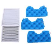 2 Uds Filtro De Polvo Para Aspiradora Filtro Hepa + 3 Juegos De Filtros De Algodón Para Samsung Sc4300 Sc4470 Blanco