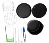 Accesorio Para Freidora Eléctrica De Cocina De 7 Pulgadas, Molde Para Pasteles, Plato Para Pizza, Almohadilla De Silicona, Parrilla, Brochetas,