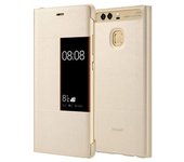 Funda Con Ventana Para Huawei P9 Dorado