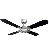 Ventilador De Techo Modelo Balear Negro/cromado 50 Edm 4 Aspas Reversibles