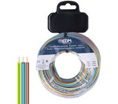 Carrete Cablecillo Trenzado H07z1-k 3 G 1,50 Mm² 3 Colores, 25 M