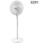 Ventilador De Pie 45w Base Circular Altura Regulable 65-85cm 50m3/min Edm