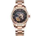 Reloj Mecánico Automático De Acero Inoxidable Luminoso Impermeable Esqueleto Para Mujer