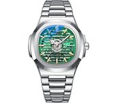 Reloj De Pulsera Deportivo Automático De Acero De Lujo Para Hombre, Resistente Al Agua