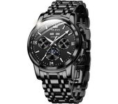 Reloj Mecánico Hueco Impermeable Luminoso Automático Para Hombre(negro)