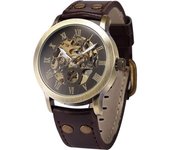 Reloj Mecánico Automático De Cuerda Automática Con Esqueleto De Bronce Steampunk Para Hombre
