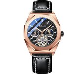 Reloj De Vestir De Negocios Mecánico Automático Con Fase Lunar Y Esqueleto Para Hombre
