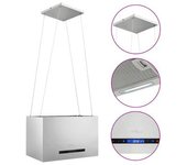 Campana Extractora Colgante Táctil Lcd Acero Inoxidable 55 Cm Vidaxl