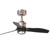 Ventilador De Techo Cobre/negro Con Luz Just Fan