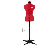 Maniquí Para Sastre Ajustable Fg952 De Tela Y Espuma, Rojo Tallas Small Medium 36-38-40-42-44