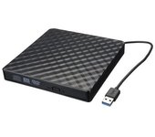 Rouhong Usb3.0 Externo Lector Y Grabador De Dvd Rw Cd Para Portátil Pc Compatible Con Dvd- Ram Velocidad De Grabación Máxima 24x
