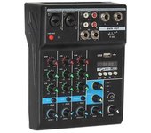 Professional 4 Channel Bluetooth Mixer Audio Mixing Dj Console With Reverb Effect Karaoke Usb Live