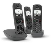 Teléfono Analógico Dect Con Identificador De Llamadas Gigaset Sieas490triobk Trio, Color Negro