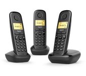 Teléfono Analógico/dect Gigaset A170 Trio Con Identificador De Llamadas, Color Negro
