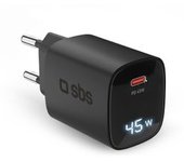 Sbs Tetrganlcd1c45k Cargador De Dispositivo Móvil Universal Negro Corriente Alterna Carga Rápida Interior
