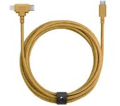 Cable Usb-c A Usb-c/lightning Eco Belt - Kraft De 1,8 M