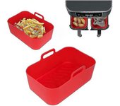 2pcs Silicone Pot For Ninjas Dual Air Fryer Silicone Air Fryer Liners Double Air Fryer Silicone Air Fryer Basket