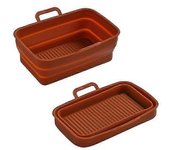 Bandeja De Silicona Cestas Para Hornear Olla Reutilizable Para Ninja Air Fryer Accesorios Calentar Bandeja Para Hornear