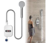 Calentador De Agua Eléctrico Instantáneo De 3000 W Con Cabezal De Ducha Y Tubería De Baño - Jrcl